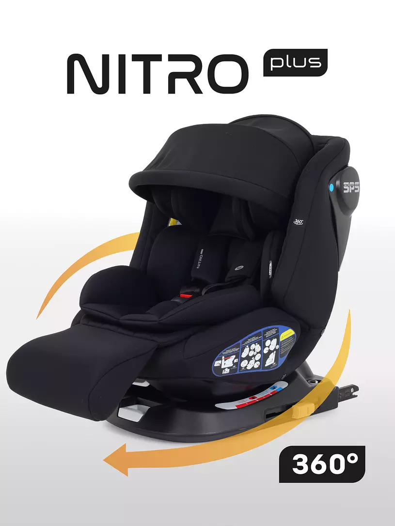Автокресло RANT UB619 "NITRO Plus" isofix Black группа 0+-1-2-3  (0-36 кг) (2025)