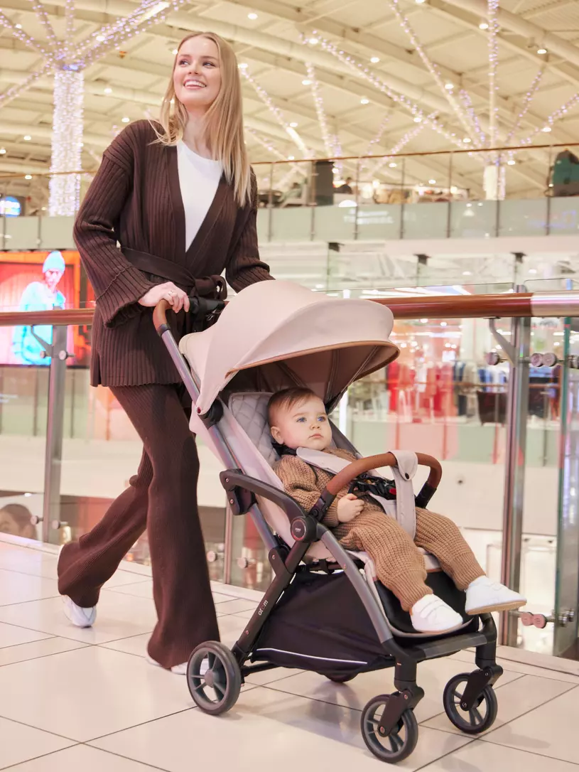 Коляска детская MOWBaby "ATOM" MB200 Beige