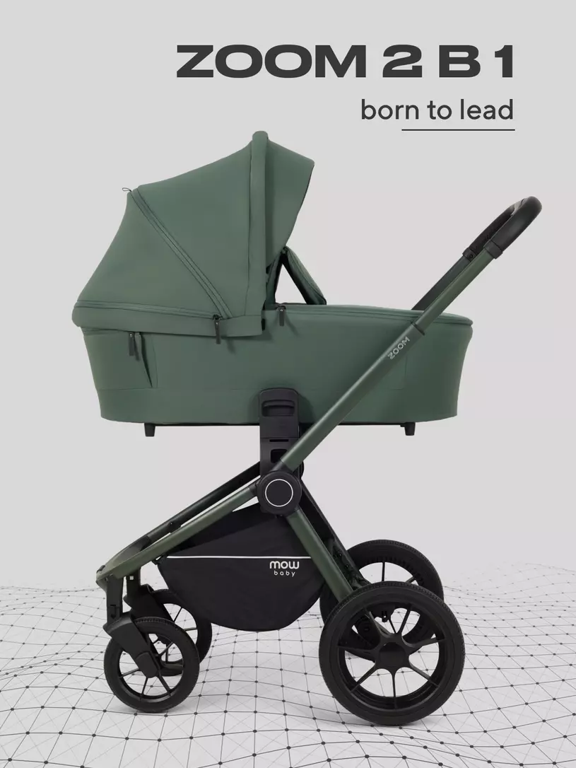 Коляска детская MOWBaby "ZOOM"PU (2в1) RA086 Forest Green