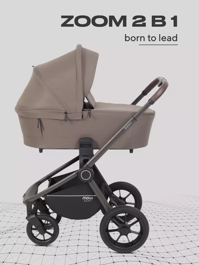 Коляска детская MOWBaby "ZOOM"PU (2в1) RA086 Mocca