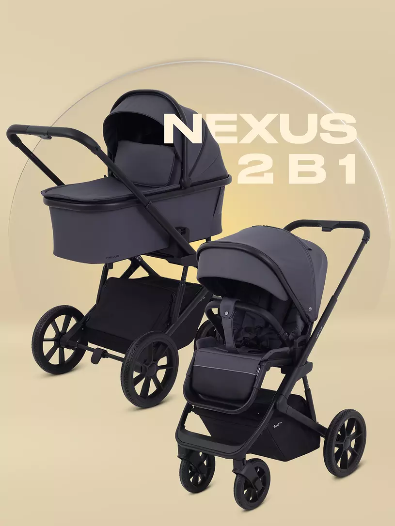 Коляска детская RANT basic "NEXUS" (2в1) RA106 Graphite