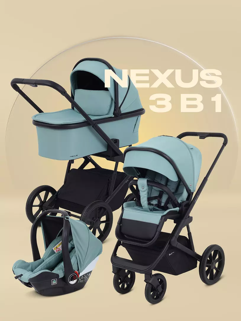 Коляска детская RANT basic "NEXUS" (3в1) RA107 Green