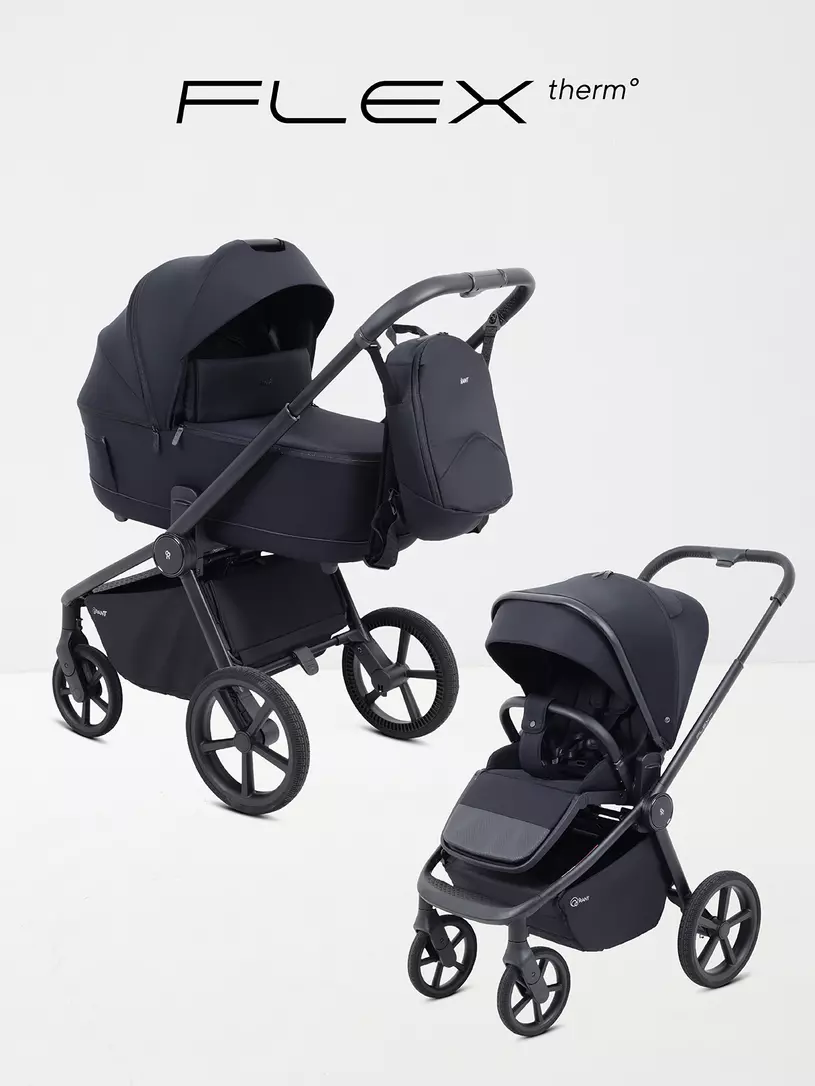 Коляска детская RANT "FLEX Therm" (2в1) RA112 Midnight Black