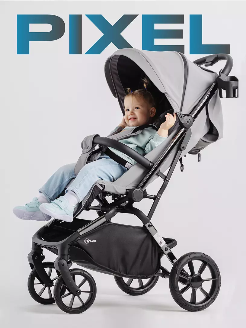 Коляска детская RANT "PIXEL" RA401 Classic Grey