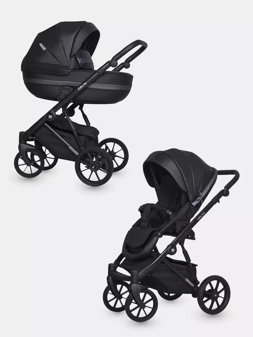 Коляска  DELTA ECCO (2 в 1) (RIKO BASIC) 15 Black (черный)